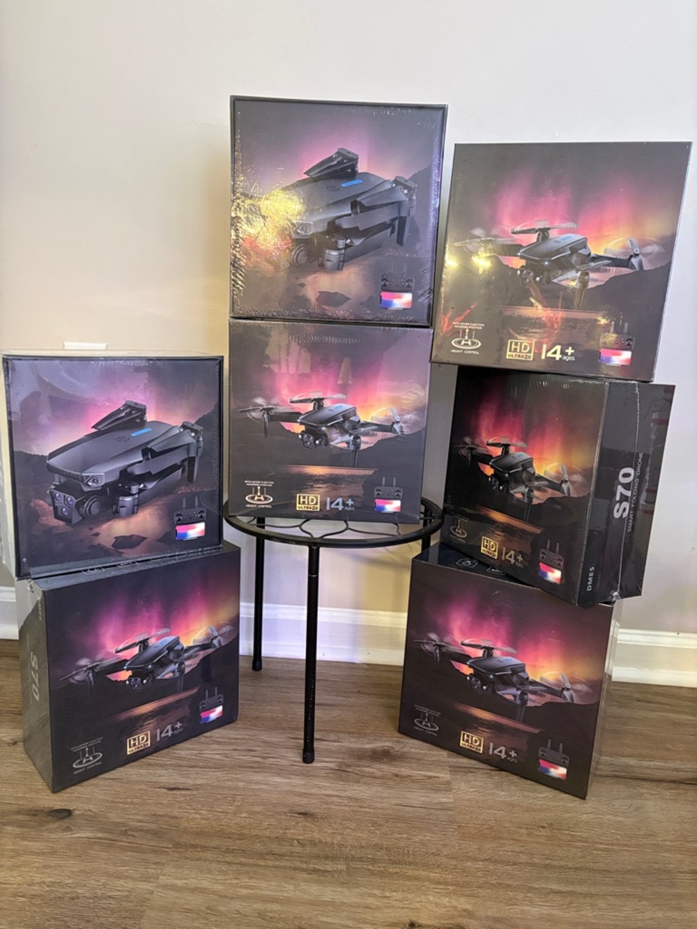 Foldable Drone with HD Camera - Black